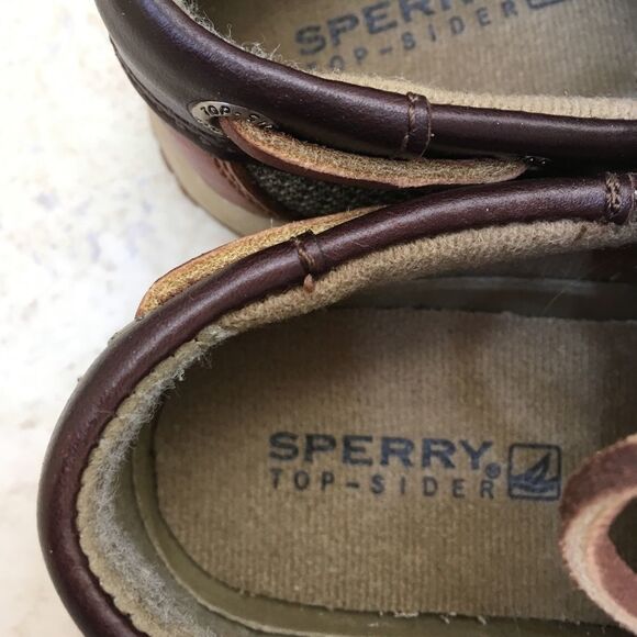SPERRY TOPSIDER BLUEFISH BOAT SHOES IN CHOCOLATE‎ - Picture 7 of 10